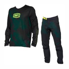 Джерсі штани Ride 100% Airmatic LE, розмір L, чорний з зеленим