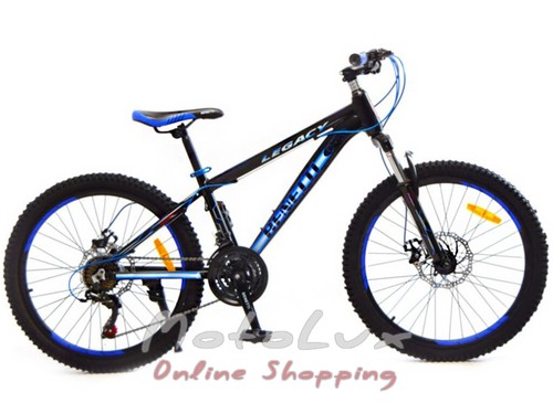 Teenage bike Benetti Legacy DD, колесо 24, frame 12, 2019, black n blue