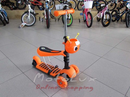 Gyerek roller BT-KS 0061 3 kerekes műanyag, 2019, orange