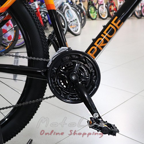 Horský bicykel Pride Raggey, kolesá 27,5, rám L, 2020, orange n black