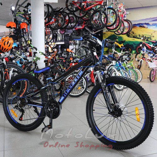 Подростковый велосипед Benetti Legacy DD, колесо 24, рама 12, 2019, black n blue