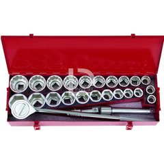 Set of Heads 3/4 "25 Items, 22-50 mm-7/8"-2"(6 Faceted+12 Faceted)