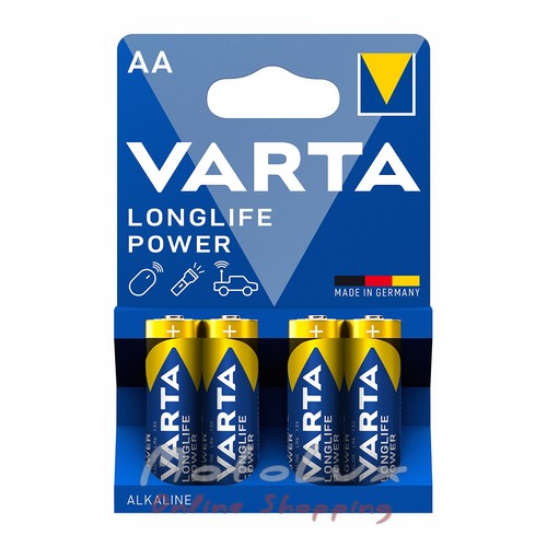 Batéria Varta Longlife Power AA BLI 4, blister 4 ks
