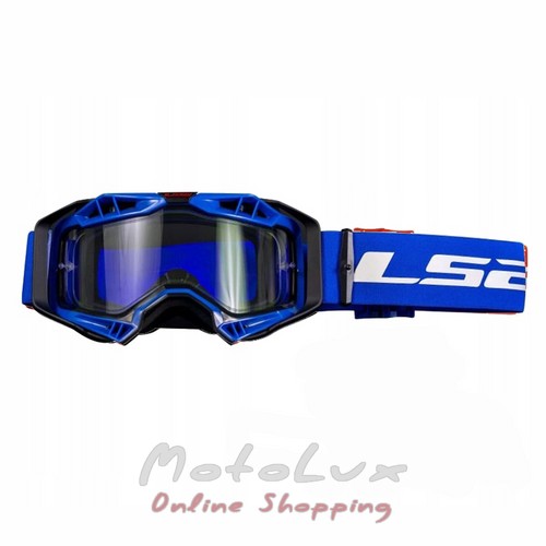 Motorcycle glasses LS2 Aura, black with blue