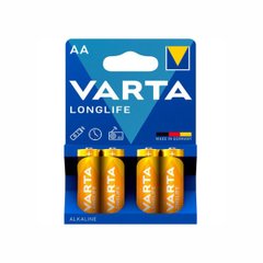 Батарейка Varta Longlife Alkaline AA 4, блістер 4 шт