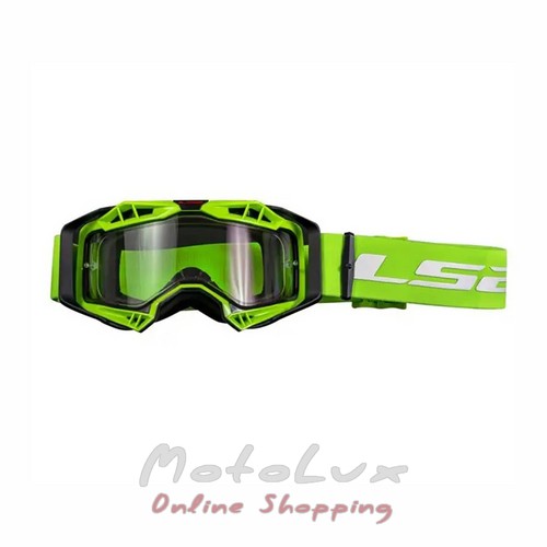 Motoros szemüveg LS2 Aura, fekete zölddel