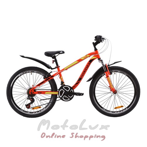 Подростковый велосипед Discovery Flint AM VBR, колесо 24, рама 13, 2020, red n black n green