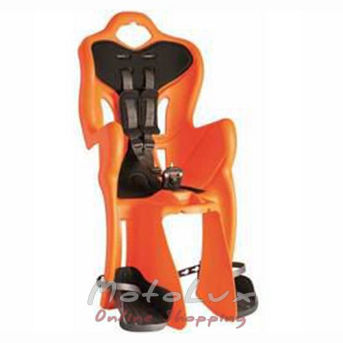 Сидіння заднє Bellelli Summer Standart B-fix до 22кг, помаранчеве з чорною підкладкою