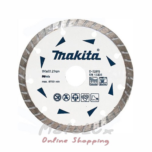 Diamond disc for concrete and marble Makita, 180 x 22.23 mm
