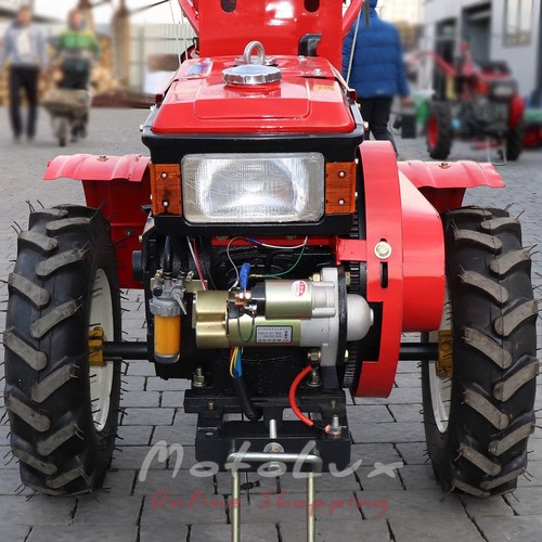 Egytengelyes önindítós kistraktor Zarya 190 E PRO, 10 LE, talajmaró + eke