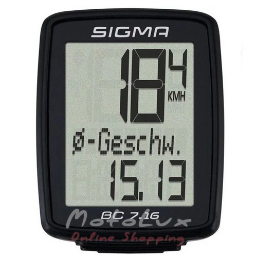 Počítač na bicykli Sigma Sport BC 7.16