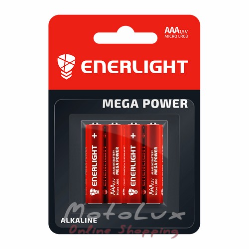 Enerlight Mega Power AAA elem, buborékfólia 4 db
