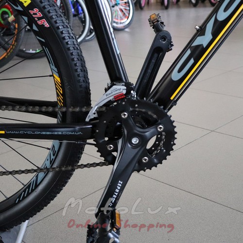 Гірський велосипед Cyclone SX, колесо 27,5, рама 17, 2019, black n yellow