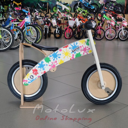 Children's begovel Kiddi Moto Kurve, wheel 12, color dots