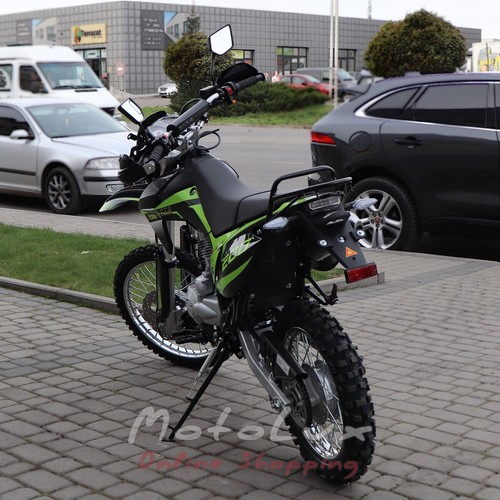 Motocykel Sparta Cross 200, zelená a čierna