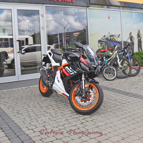 Taro TR400 GP1 motorcycle, white with black with orange