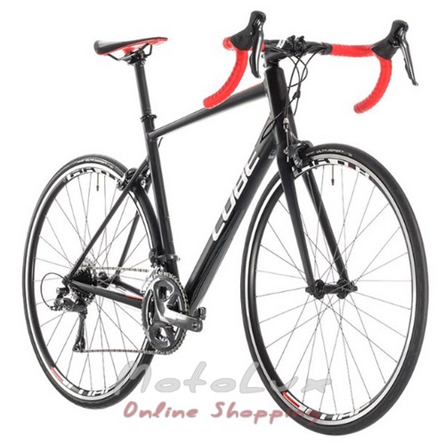 Road bike Cube Attain, wheels 28, frame 53 cm, 2019, black n red