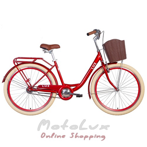 Міський велосипед ST 26 Dorozhnik Lux Velosteel, рама 17, red, 2022
