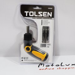 Tolsen 20040 ratcher screwdriver with tilt, 14 bit