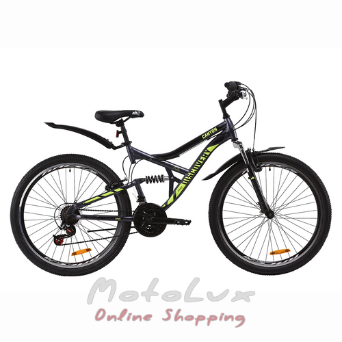 Горный велосипед Discovery Сanyon AM VBR, колесо 26, рама 17,5, 2020, grey n yellow