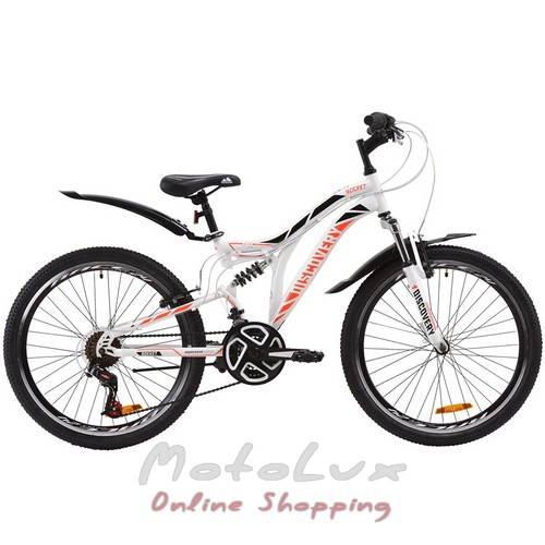 Підлітковий велосипед Discovery Rocke tAM2 Vbr, колесо 24, рама 15, 2020 року, white n orange n black
