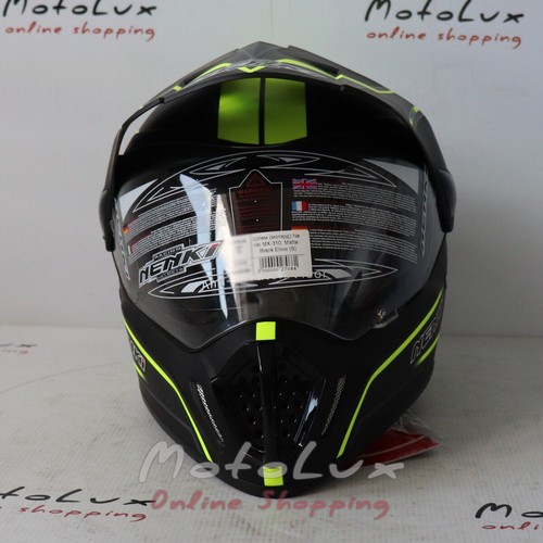 Helmet Nenki MX-310Matte Black Ellow, motard, S