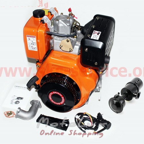 Motor dvojkolesového malotraktora v zostave pre priemer drážky 25 mm + štartér 9 litrov. c. 186FE (HT-135)