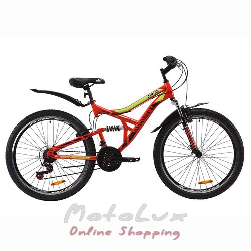 Гірський велосипед Discovery Сanyon AM VBR, колесо 26, рама 17,5, 2020, red n green n black