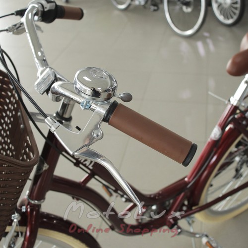 Городской велосипед Dorozhnik Coral, планетарная втулка, колесо 28 рама 19 2020, ruby