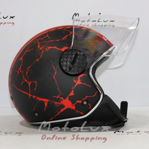 Helmet LS2 OF-558 Sphere Lux Snake Matt Black Red, XL