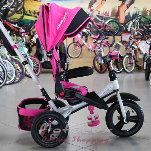 Триколісний велосипед Crosser T-400 Trinity Air, pink