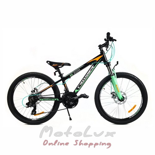 Велосипед подростковый Crosser XC 200 Boy, колесо 24, рама 11.8, черный с зеленым