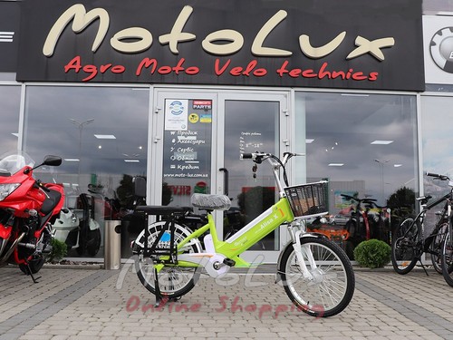 Elektrický bicykel Alisa X, koleso 24, 350 W, 2019, lime