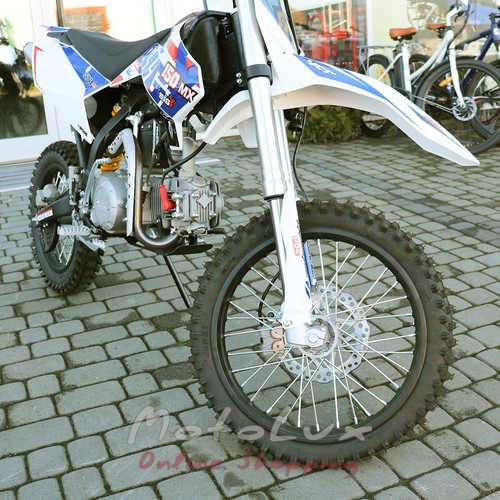 Motorkerékpár YCF Bigy 150 MX E, fehér kékkel