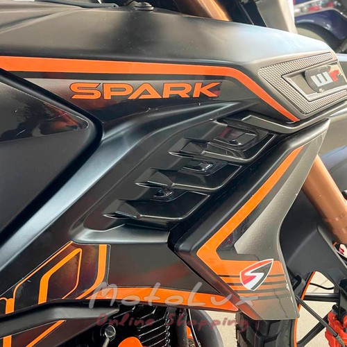 Motocykel SPARK SP300T 2, čierna s oranžovou