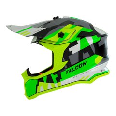 Motorcycle helmet MT Falcon MX802 Arya A3 Fluo, size XL, green