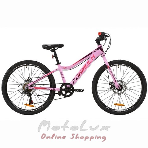 Подростковый велосипед Formula Acid 1.0 DD, колесо 24, рама 12, 2020, pink n red n violet