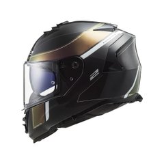 LS2 FF800 Storm Velvet Motorcycle Helmet, Size M, Black with Gold