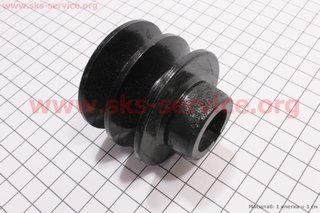 Leading pulley D = 55mm at 20mm crankshaft 2 crevice, steel, two slots under the belt SpA