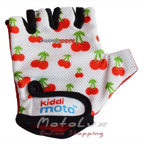 Children's gloves Kiddimoto, size S, cherry white