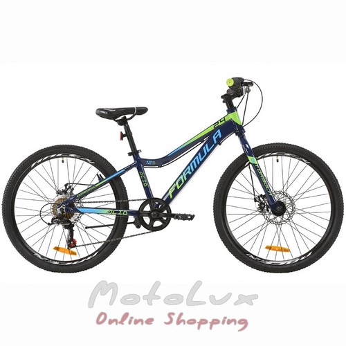 Подростковый велосипед Formula Acid 1.0 DD, колесо 24, рама 12, 2020, indigo n green n blue