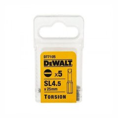 Бита DeWALT Torsion DT7105, прямой шлиц №4.5, 25мм