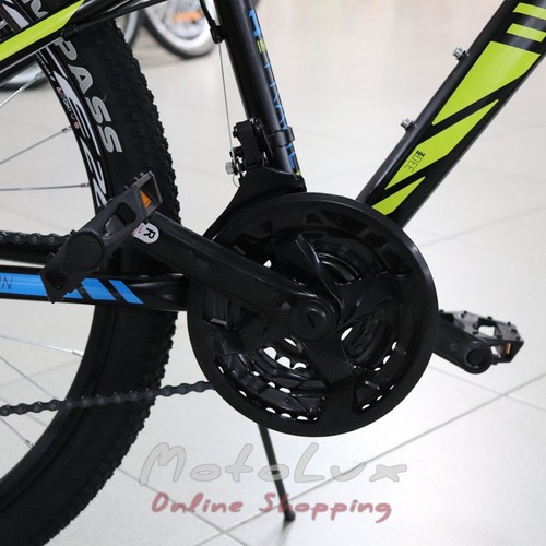 Гірський велосипед Discovery Trek AM DD, колесо 26, рама 13, 2020, black n green n blue
