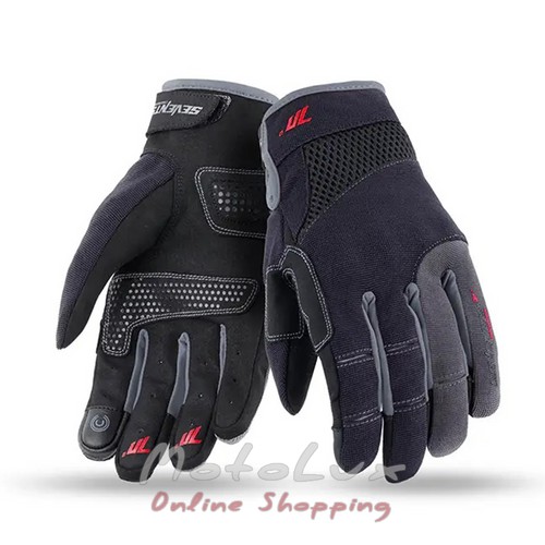 Motorcycle gloves Seventy C48, size XL, black