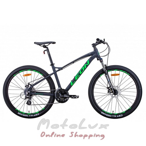 Горный велосипед AL 27.5 Leon XC-90 SE AM Hydraulic lock out DD, рама 16.5, graphite with green, 2022
