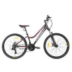 Подростковый велосипед Crosser Levin 14, колесо 24, рама 12, black n red