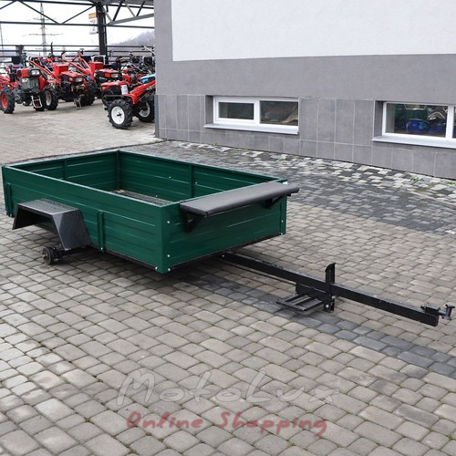 Trailer for Walk-Behind Tractor АМС 400-03, 2.00х1.20х0.38 m, without wheels, Green