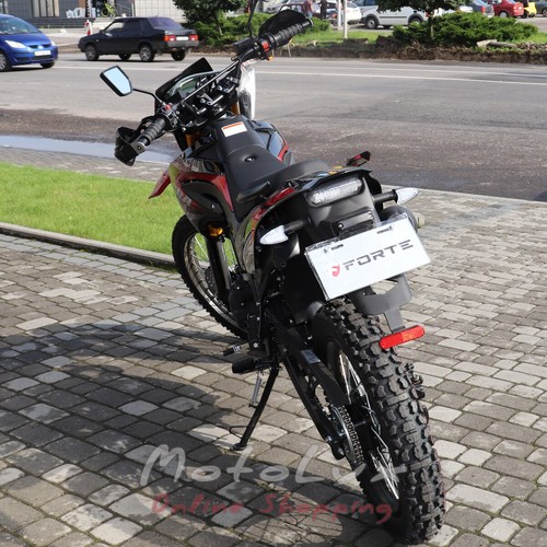 Мотоцикл Forte FT250GY-CBA, черно-красный