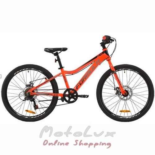 Підлітковий велосипед Formula Acid 1.0 DD, колесо 24, рама 12, 2020, red n black