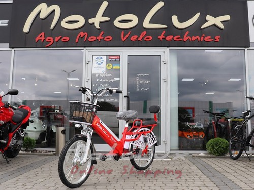 Elektrický bicykel Alisa Lux, koleso 22, 350 W, 60 V, red